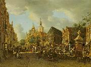 unknow artist The Groenmarkt as seen towards the Westeinde china oil painting artist